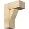 Ekena Millwork Traditional Block Rough Sawn Bracket w/ Offset Brace, Douglas Fir, 8"W x 18"D x 22"H BKT0806X18X22TRA05RDF - alternate 1